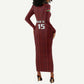 Custom Malawi Football Long Sleeve Bodycon Dress Go Champions - Red - African Pride