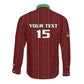 Custom Malawi Football Long Sleeve Button Shirt Go Champions - Red - African Pride