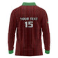Custom Malawi Football Long Sleeve Polo Shirt Go Champions - Red - African Pride