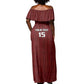 Custom Malawi Football Off Shoulder Maxi Dress Go Champions - Red - African Pride