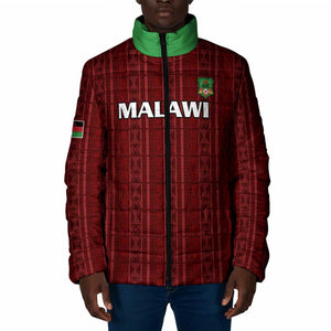 Custom Malawi Football Padded Jacket Come On Flames - Red