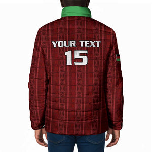 Custom Malawi Football Padded Jacket Come On Flames - Red