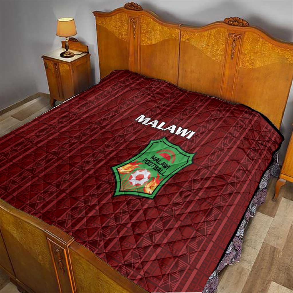 Malawi Football Quilt Go Champions - Red - African Pride