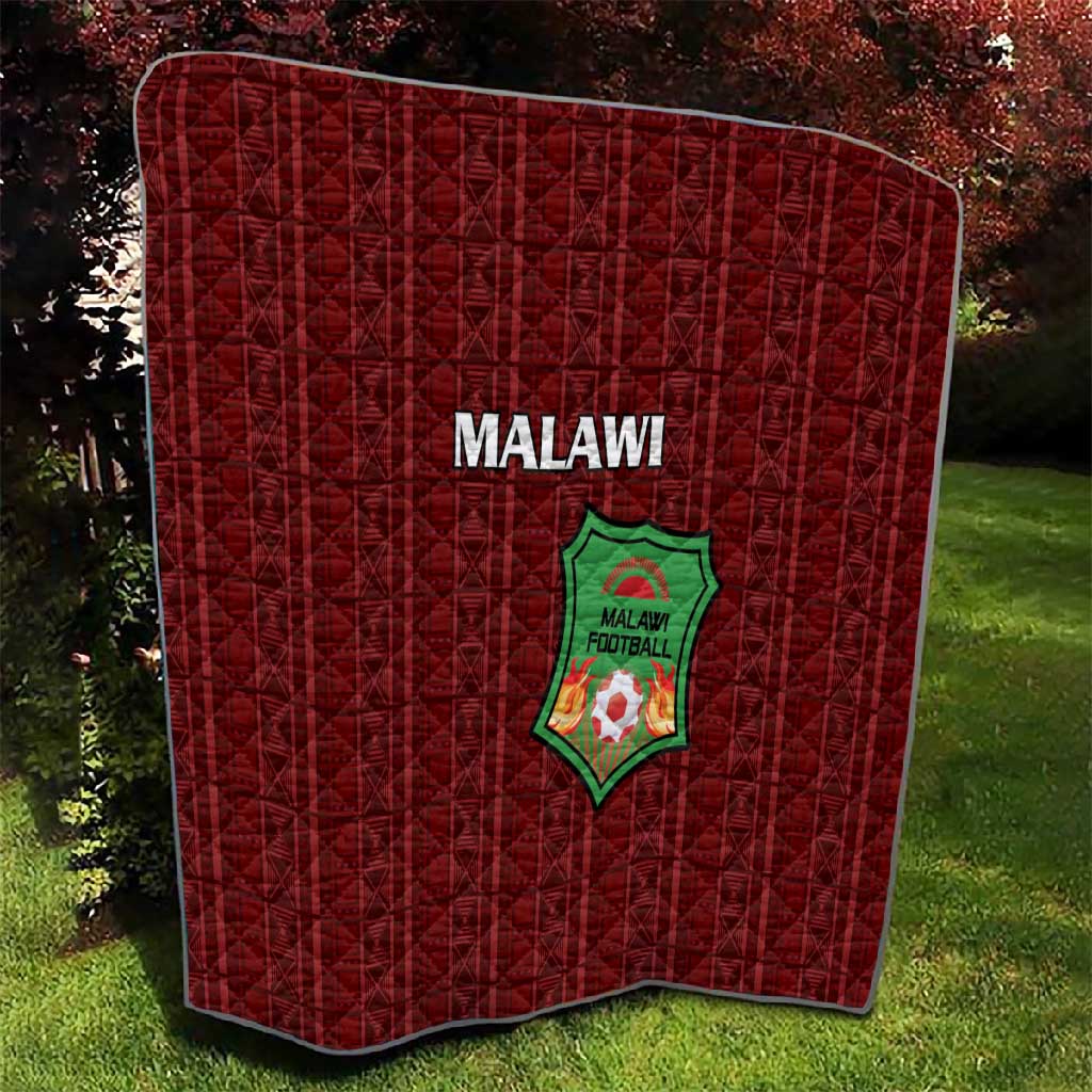 Malawi Football Quilt Go Champions - Red - African Pride