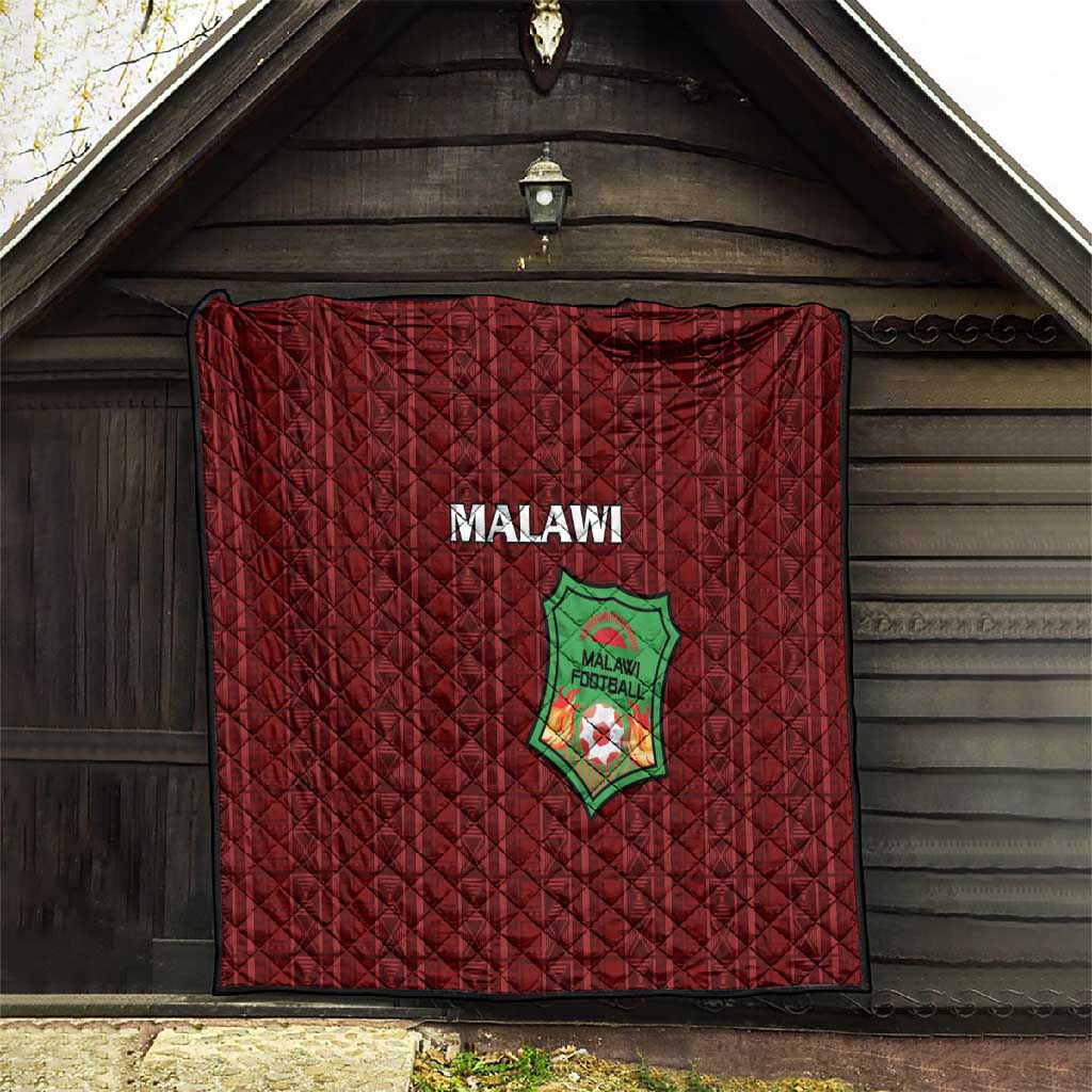 Malawi Football Quilt Go Champions - Red - African Pride