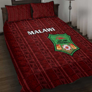 Malawi Football Quilt Bed Set Go Champions - Red - African Pride