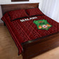 Malawi Football Quilt Bed Set Go Champions - Red - African Pride