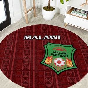 Malawi Football Round Carpet Go Champions - Red - African Pride