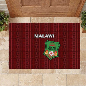 Malawi Football Rubber Doormat Go Champions - Red - African Pride