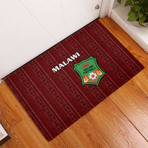 Malawi Football Rubber Doormat Go Champions - Red - African Pride
