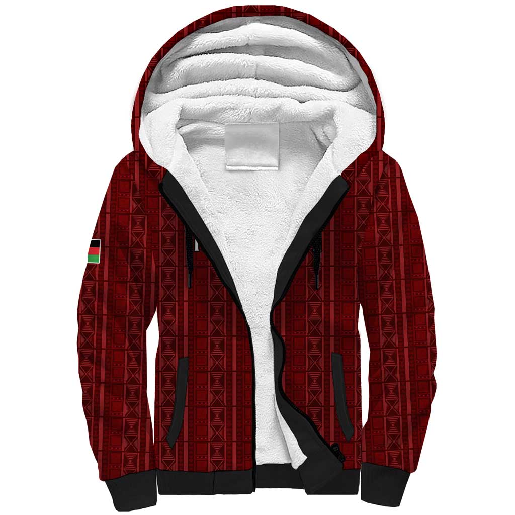 Custom Malawi Football Sherpa Hoodie Go Champions - Red - African Pride