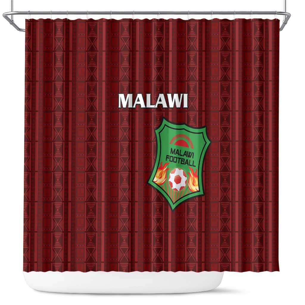 Malawi Football Shower Curtain Go Champions - Red - African Pride