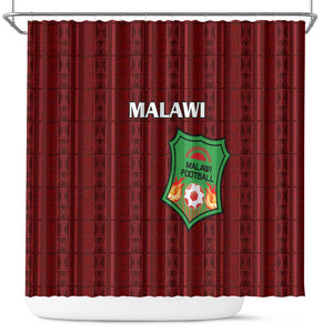 Malawi Football Shower Curtain Go Champions - Red - African Pride