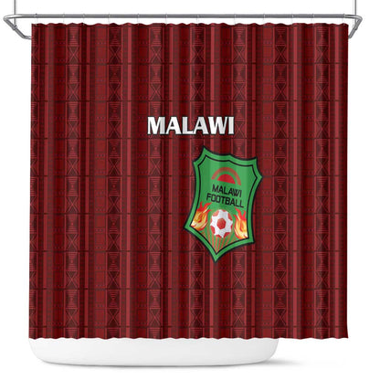 Malawi Football Shower Curtain Go Champions - Red - African Pride