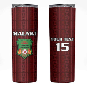 Custom Malawi Football Skinny Tumbler Go Champions - Red - African Pride