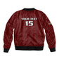 Custom Malawi Football Sleeve Zip Bomber Jacket Go Champions - Red - African Pride