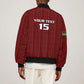 Custom Malawi Football Sleeve Zip Bomber Jacket Go Champions - Red - African Pride