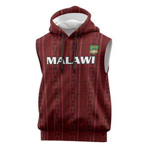 Custom Malawi Football Sleeveless Hoodie Go Champions - Red - African Pride