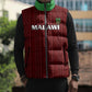 Custom Malawi Football Sleeveless Puffer Jacket Come On Flames - Red