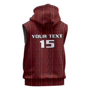 Custom Malawi Football Sleeveless Zip Hoodie Go Champions - Red - African Pride