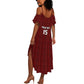 Custom Malawi Football Summer Maxi Dress Go Champions - Red - African Pride