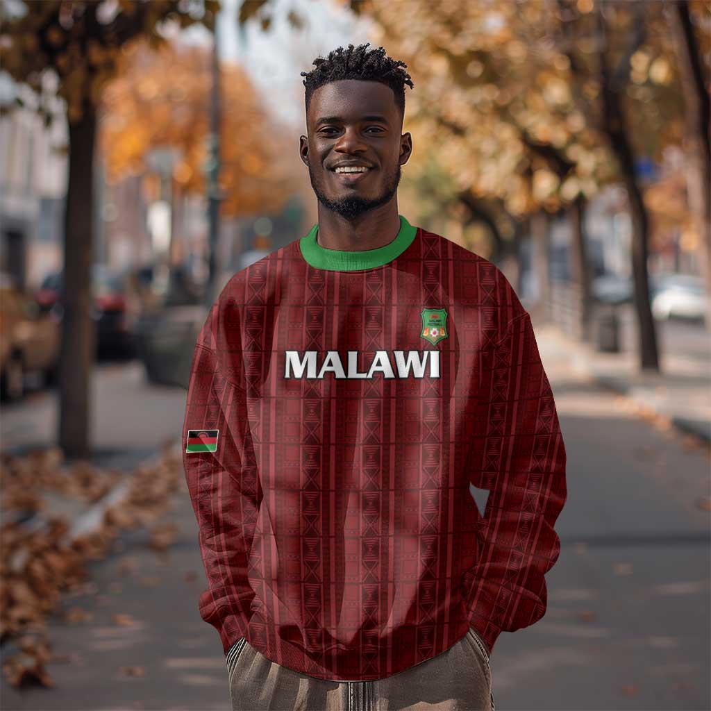 Custom Malawi Football Sweatshirt Go Champions - Red - African Pride