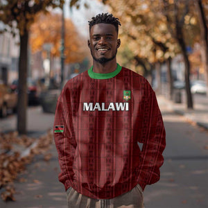 Custom Malawi Football Sweatshirt Go Champions - Red - African Pride