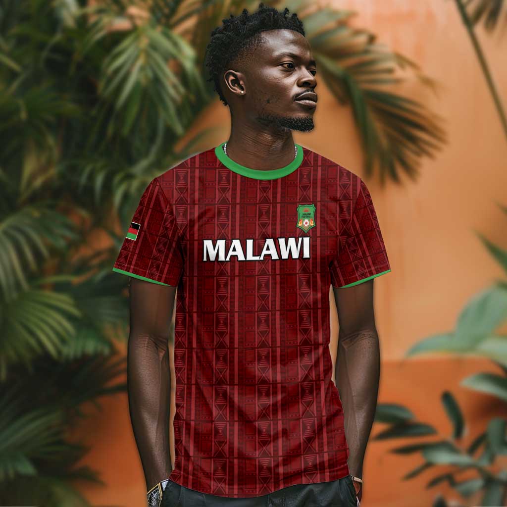 Custom Malawi Football T shirt Go Champions - Red - African Pride