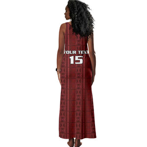 Custom Malawi Football Tank Maxi Dress Go Champions - Red - African Pride