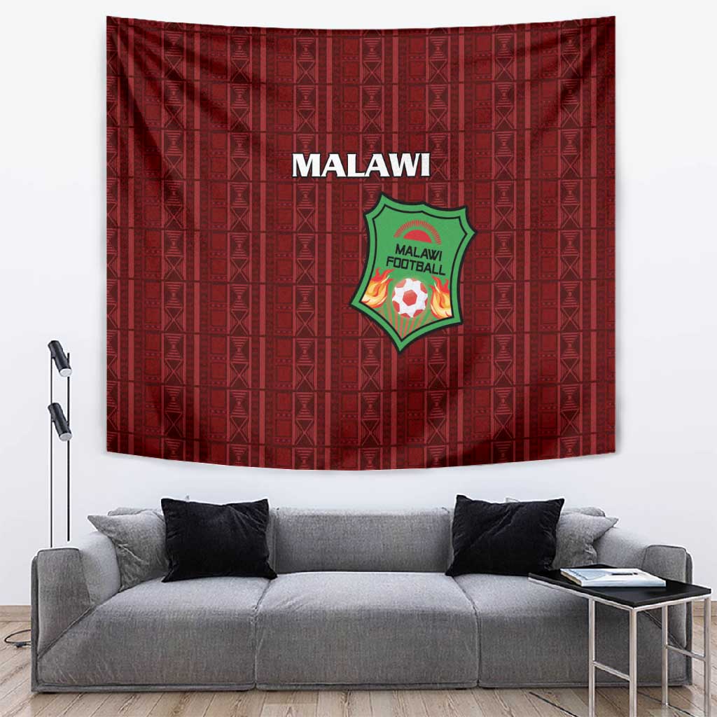 Malawi Football Tapestry Go Champions - Red - African Pride
