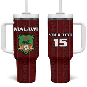 Custom Malawi Football Tumbler With Handle Go Champions - Red - African Pride