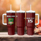 Custom Malawi Football Tumbler With Handle Go Champions - Red - African Pride