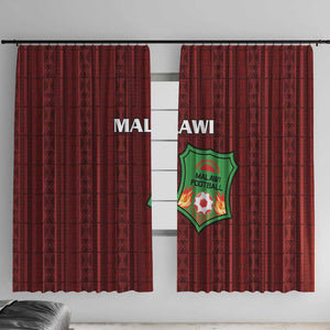 Malawi Football Window Curtain Go Champions - Red - African Pride