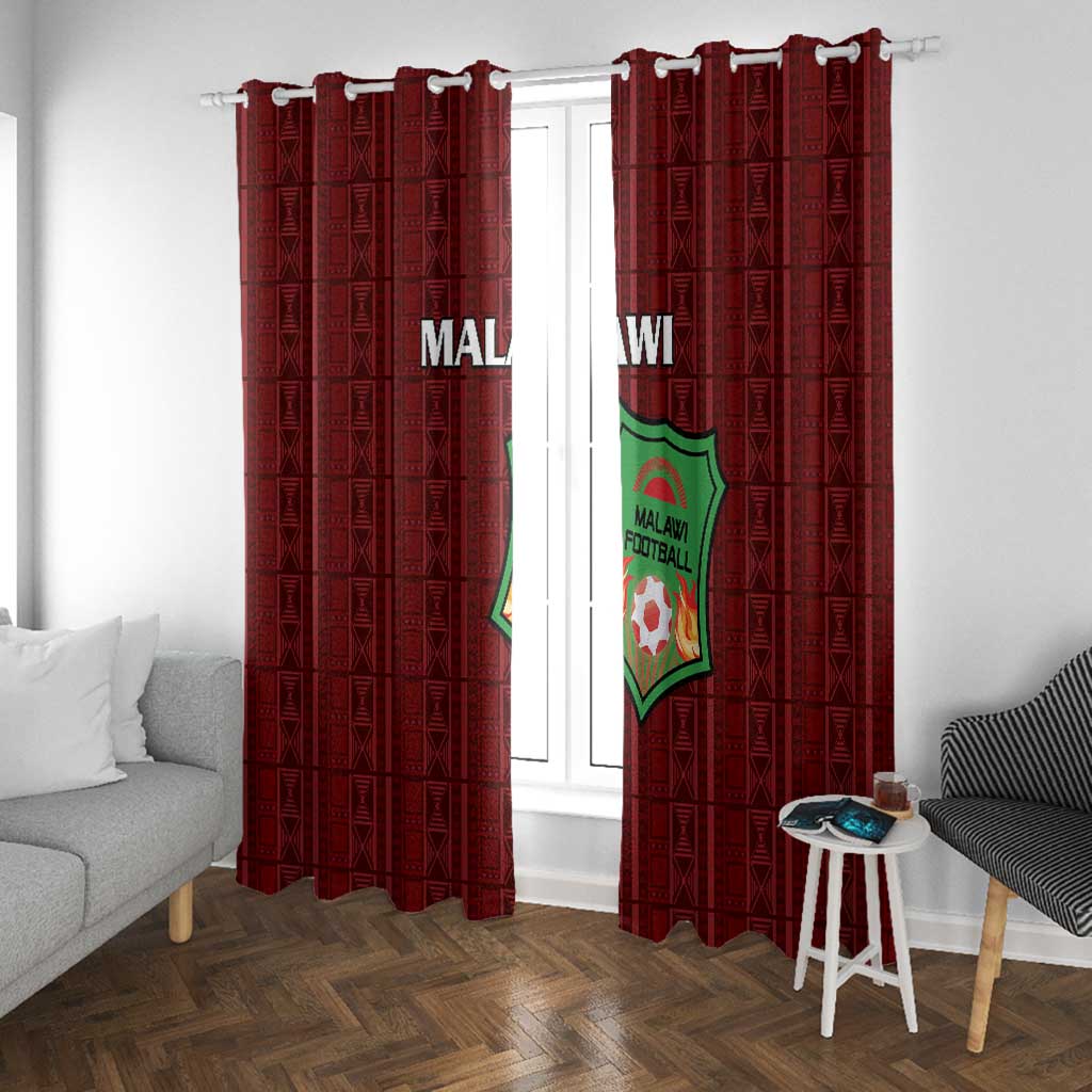 Malawi Football Window Curtain Go Champions - Red - African Pride