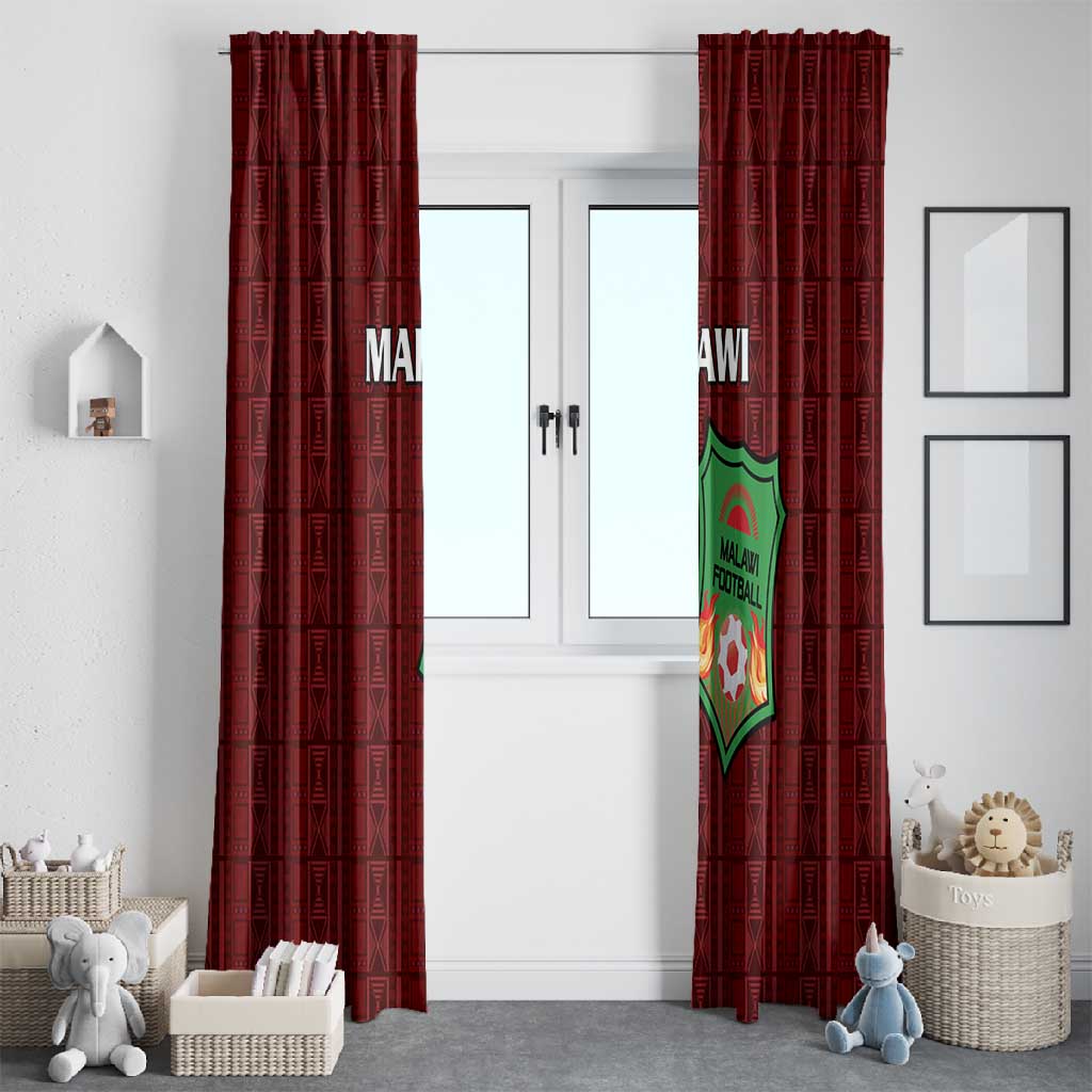 Malawi Football Window Curtain Go Champions - Red - African Pride