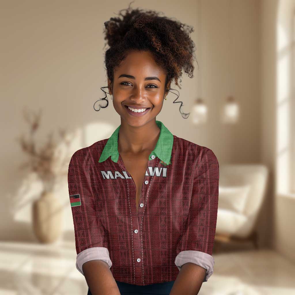 Custom Malawi Football Women Casual Shirt Go Champions - Red - African Pride