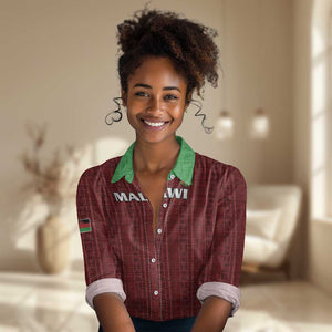 Custom Malawi Football Women Casual Shirt Go Champions - Red - African Pride