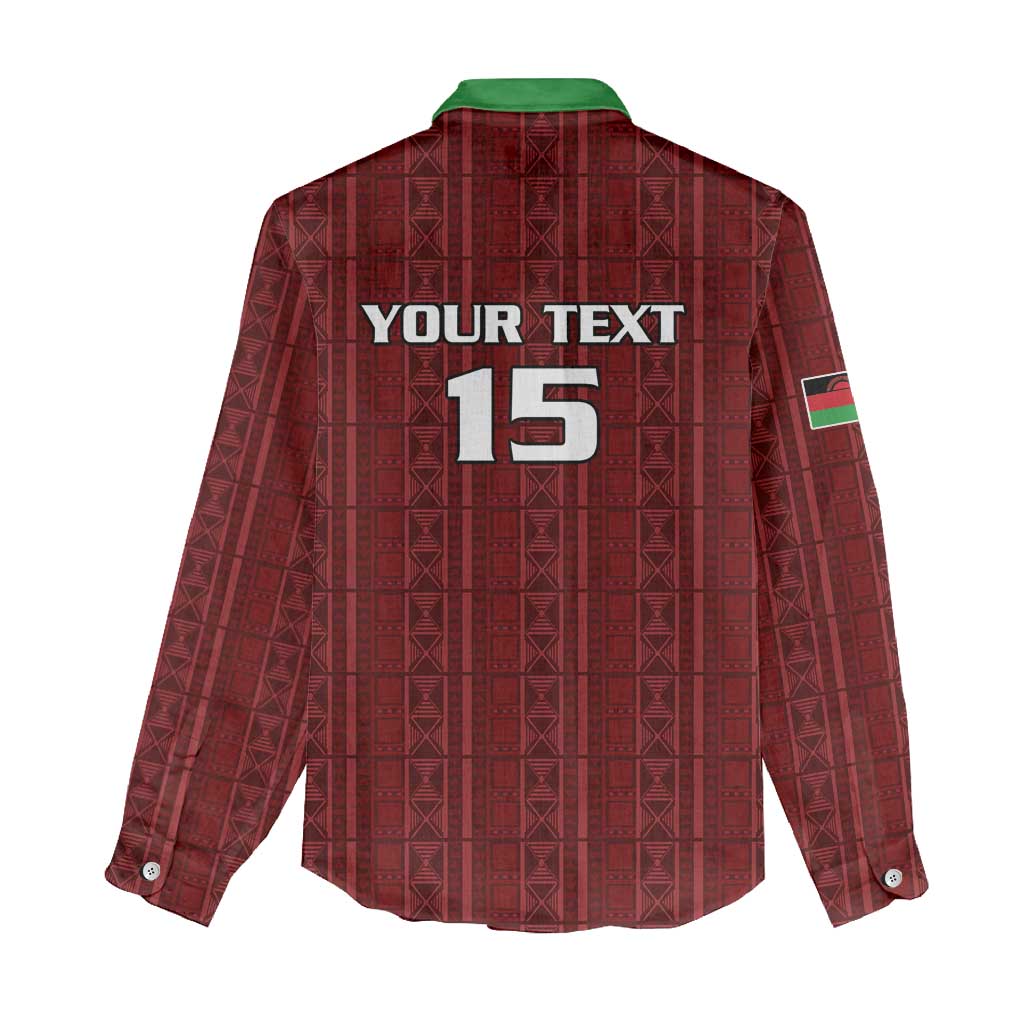 Custom Malawi Football Women Casual Shirt Go Champions - Red - African Pride