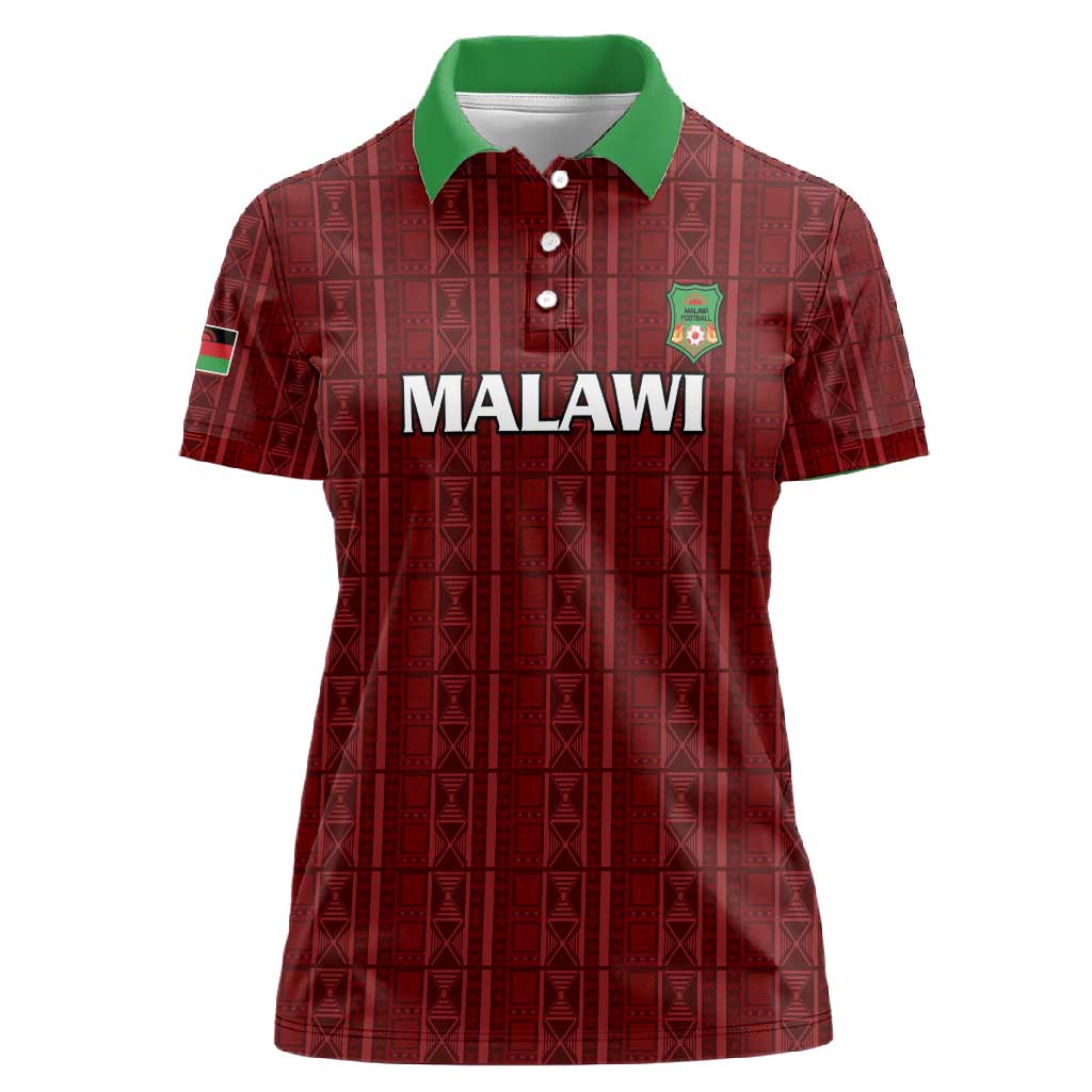 Custom Malawi Football Women Polo Shirt Go Champions - Red - African Pride