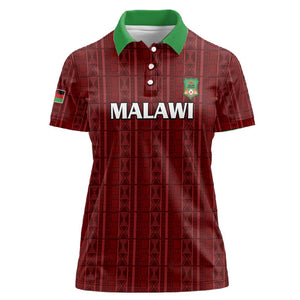 Custom Malawi Football Women Polo Shirt Go Champions - Red - African Pride