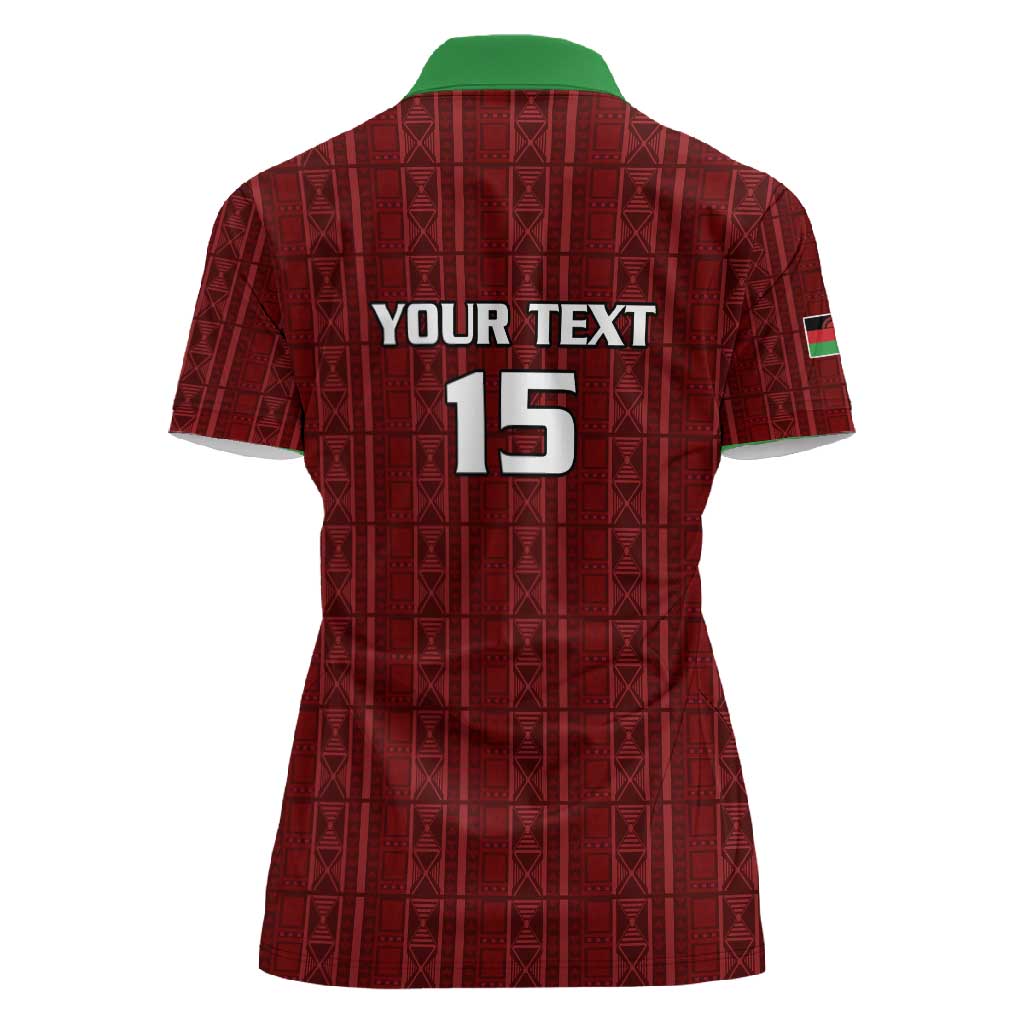 Custom Malawi Football Women Polo Shirt Go Champions - Red - African Pride