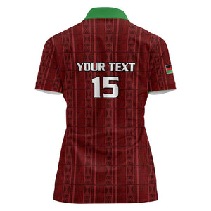 Custom Malawi Football Women Polo Shirt Go Champions - Red - African Pride