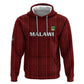 Custom Malawi Football Zip Hoodie Go Champions - Red - African Pride