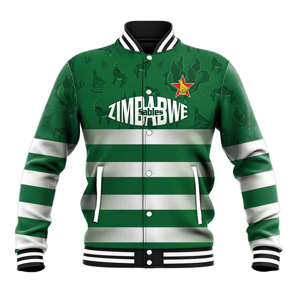 Rugby Zimbabwe Custom Baseball Jacket Go Champions Sables - African Pride