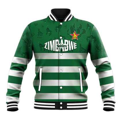 Rugby Zimbabwe Custom Baseball Jacket Go Champions Sables - African Pride