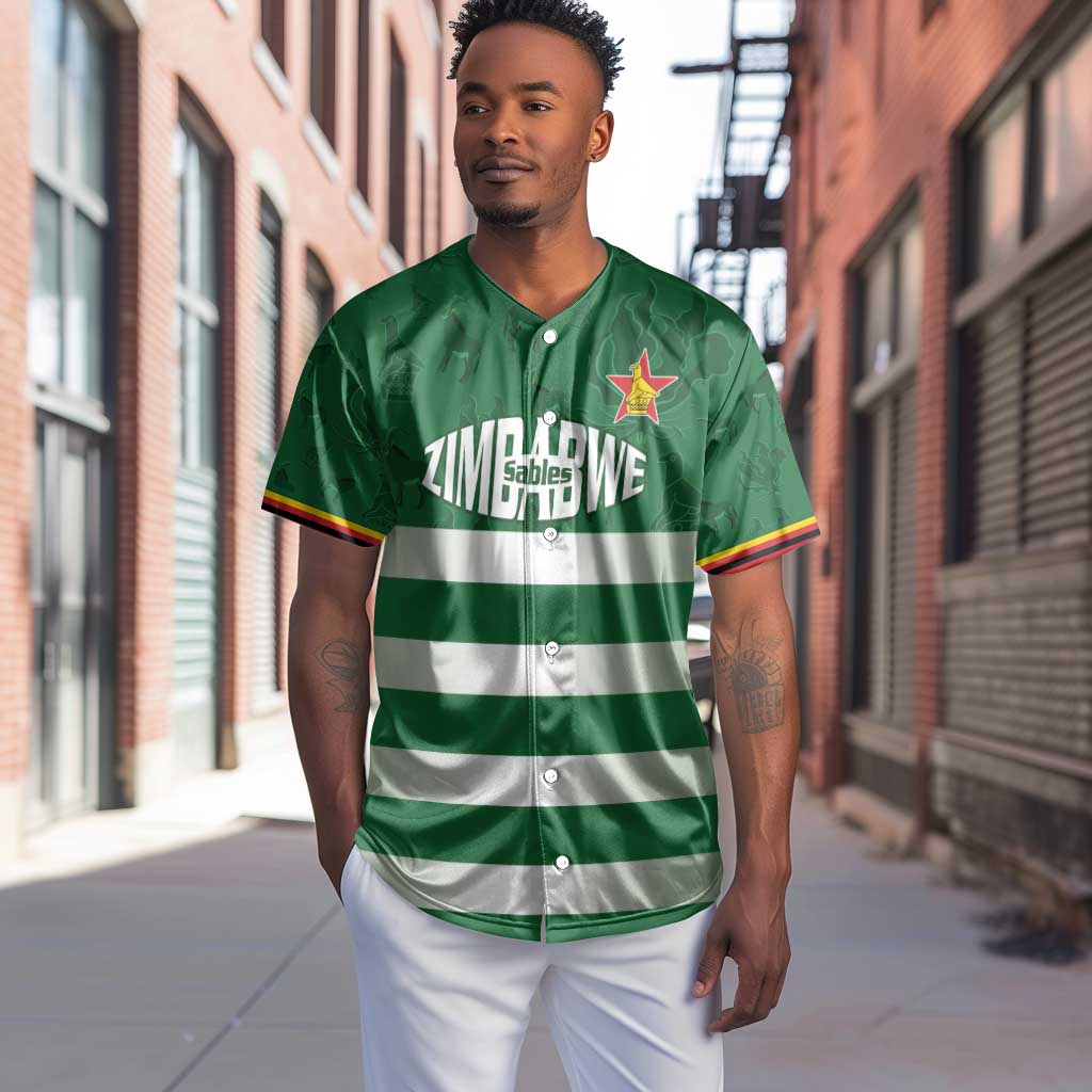 Rugby Zimbabwe Custom Baseball Jersey Go Champions Sables - African Pride