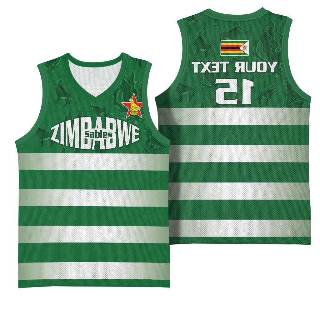 Rugby Zimbabwe Custom Basketball Jersey Go Champions Sables - African Pride