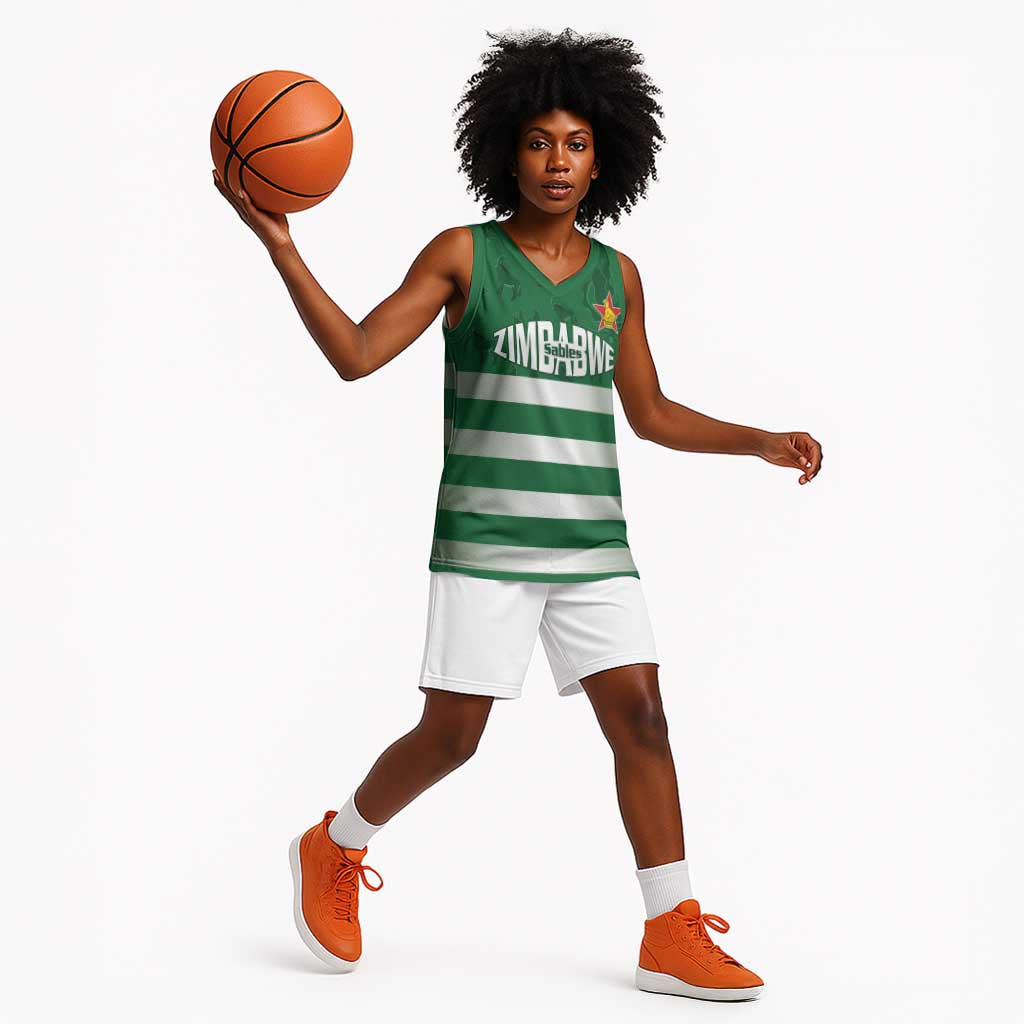 Rugby Zimbabwe Custom Basketball Jersey Go Champions Sables - African Pride