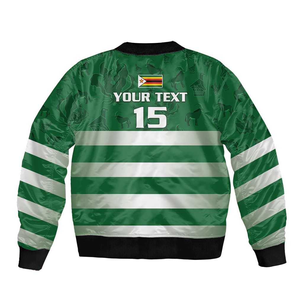 Rugby Zimbabwe Custom Bomber Jacket Go Champions Sables - African Pride