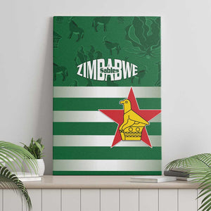 Rugby Zimbabwe Canvas Wall Art Go Champions Sables - African Pride